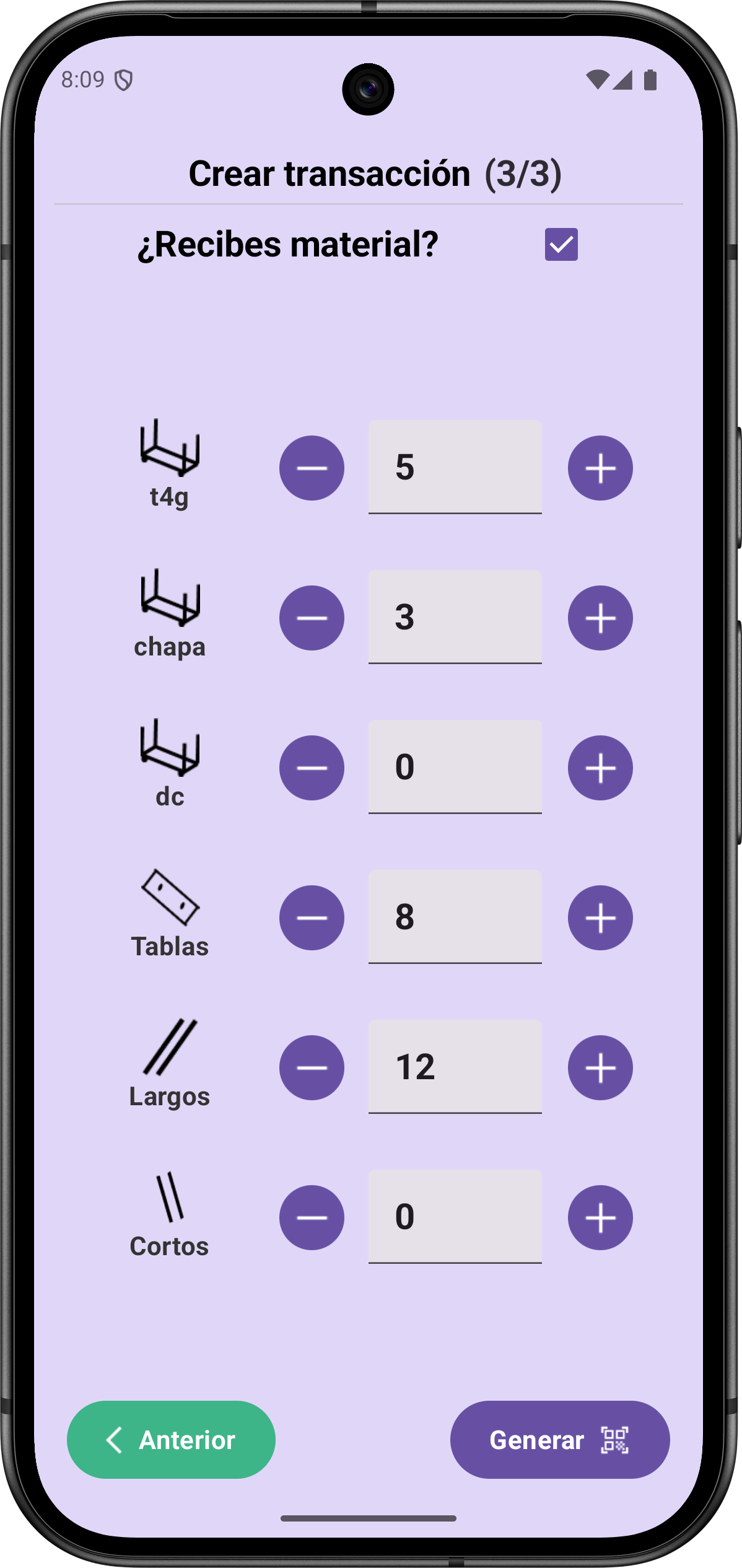 Captura Lista de Transacciones